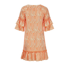 Load image into Gallery viewer, Spring Ruffled Stitching Print Chiffon Dress