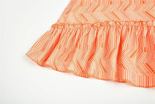 Load image into Gallery viewer, Spring Ruffled Stitching Print Chiffon Dress