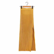 Load image into Gallery viewer, Knit High Waist Split Maxi Skirt
