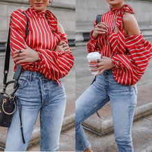 Load image into Gallery viewer, Fashion Stripe Long Sleeve T Shirt Tops
