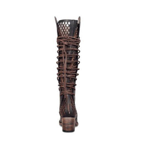 Boho Winter Low Heel Bandage Long Boots