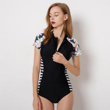 Load image into Gallery viewer, Siamese Surf Suit Short Sleeve Female Swimsuit