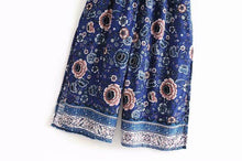 Load image into Gallery viewer, Bohemian V-Neck Retro Floral Wide Leg Jumpsuit