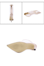 Load image into Gallery viewer, New Sharp Transparent Stiletto Sexy Fashion Bare Ankle Boots