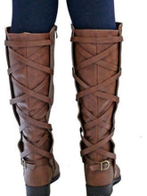 Load image into Gallery viewer, Belt Buckle Back Strap Long Tube Martin Boots