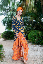 Load image into Gallery viewer, V-Neck Print Slim Fit Bohemian Long Dress
