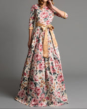 Load image into Gallery viewer, Elegant Party Long Dress Bohemian Floral Print Dress