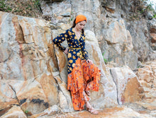 Load image into Gallery viewer, V-Neck Print Slim Fit Bohemian Long Dress
