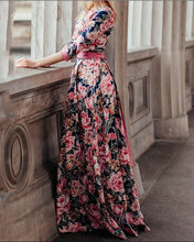 Load image into Gallery viewer, Elegant Party Long Dress Bohemian Floral Print Dress