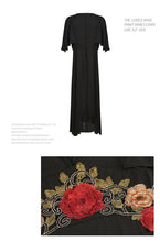 Load image into Gallery viewer, Summer Fashion Large Size Deep V Print Shawl Split Dress