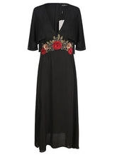 Load image into Gallery viewer, Summer Fashion Large Size Deep V Print Shawl Split Dress