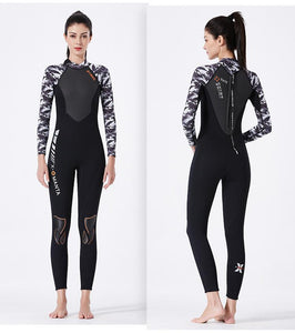 Diving suit one-piece diving suit female snorkeling surfing jellyfish suit thickened warm winter swimsuit