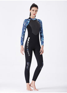 Diving suit one-piece diving suit female snorkeling surfing jellyfish suit thickened warm winter swimsuit