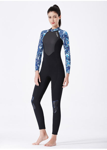 Diving suit one-piece diving suit female snorkeling surfing jellyfish suit thickened warm winter swimsuit