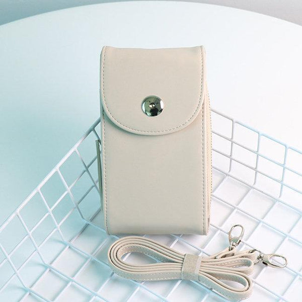 Vintage PU Leather Universal Shoulder Phone Bag For iPhone Samsung Huawei Xiaomi