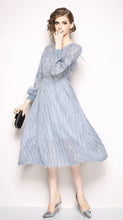 Load image into Gallery viewer, Autumn And Winter Fashion Waist Tassel Feathers Long Dress