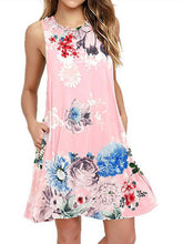 Load image into Gallery viewer, Spring / Summer Sleeveless Pullover Element Printed Pocket Swing Vest Dress-2