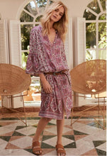Load image into Gallery viewer, Loose Floral Print Bohemian Button Gypsy Party Midi Dress