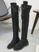 Load image into Gallery viewer, Winter Solid Bandage Over-the-knee Boots