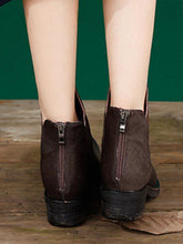 Load image into Gallery viewer, Autumn Winter SPLIT-JOINT COWHIDE SOFT SHORT MARTIN BOOTS For Women