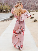 Load image into Gallery viewer, Floral Off Shoulder Ruffle Maxi Dress