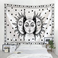 Load image into Gallery viewer, Beautiful psychedelic face printing big wall mounted cheap hippie wall hanging bohemian wall tapestry mandala wall art decoratio