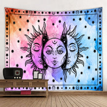 Load image into Gallery viewer, Beautiful psychedelic face printing big wall mounted cheap hippie wall hanging bohemian wall tapestry mandala wall art decoratio