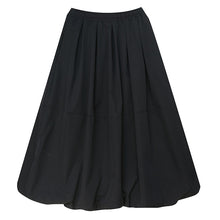 Load image into Gallery viewer, Black Vintage High Waist Pleated Skirt Women Plus Size Fashion Drawstring Loose Casual Midi Skirts Clothes Autumn Winter
