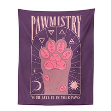 Load image into Gallery viewer, Cat Paws Tapestry Witchcraft Tarot Tapestry Bohemian Style Decoration Home Decoration Hippie Mattress Girls Dorm Room Decor