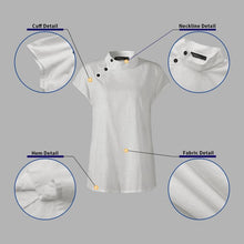 Load image into Gallery viewer, Celmia Stylish Tunic Tops Plus Size Women Short Sleeve Summer Blouses Buttons Solid Cotton Linen Tops Casual Loose Blusas Femme