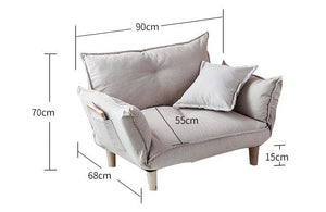 Convertible Adjustable Sofa Couch and Love Seat Japanese Furniture Fold Down Futon Sofabed Ideal for Living Room, Bedroom, Dorm