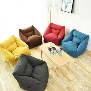 Lazy Sofa Bean Bag Covers Solid Chair Cover Without Filler/Inner Pouf Puff Couch Tatami Living Room Furniture Cover