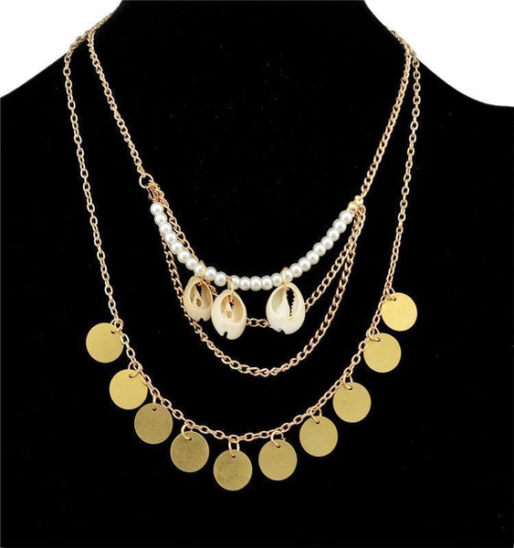 Multi Layer Bohemia Coin Tassels Necklaces Accessories