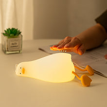 Load image into Gallery viewer, Duck Nightlights Led Night Light Rechargeable Cartoon Silicone Lamp Patting Switch Children Kid Bedroom Decoration Birthday Gift
