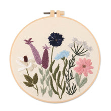 Load image into Gallery viewer, DIY Embroidery Starter Kit With European Pattern and Instructions Cross Stitch Set Flowers Plant Stamped Embroidery Kits With Hoops