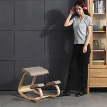 Load image into Gallery viewer, Ergonomic Kneeling Posture Computer Chair Original Home Office Furniture Computer Chair Ergonomic Rocking Wooden Kneeling Chair