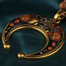Load image into Gallery viewer, Ethnic Style Vintage Wooden Bead Necklace, Nepalese Style, Handmade and Creative Pendant Jewelry,Sweater necklace For women