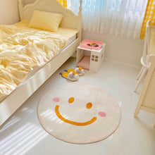 Load image into Gallery viewer, Flower Rug for Living Room Nordic Smiley Flower Carpet Bedroom Bedside Area Rug Plush Floor Mat Home Decor Non-slip Bath Mat