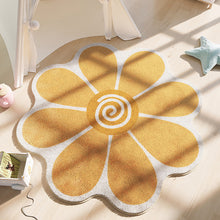 Load image into Gallery viewer, Flower Rug for Living Room Nordic Smiley Flower Carpet Bedroom Bedside Area Rug Plush Floor Mat Home Decor Non-slip Bath Mat