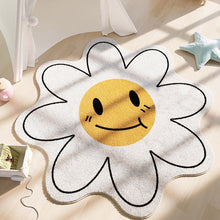 Load image into Gallery viewer, Flower Rug for Living Room Nordic Smiley Flower Carpet Bedroom Bedside Area Rug Plush Floor Mat Home Decor Non-slip Bath Mat