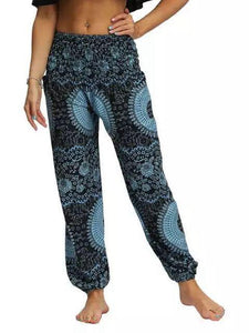 Printed loose leg bloomers women's sports yoga pants