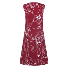 Load image into Gallery viewer, Women&#39;s Dresses Sleeveless V-neck Boho Print Midi Dress