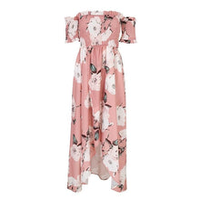 Load image into Gallery viewer, Sexy Off Shoulder High Split Floral Boho Causal Dress