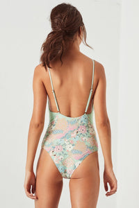 Floral V-Neck Backless Beach Boho Bikini Swimwear