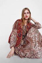 Load image into Gallery viewer, Boho Autumn Orang Floral Embroidery Sleeveless Outerwear Jacket