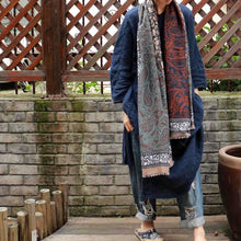 Load image into Gallery viewer, Vintage Pattern Comfortable Cotton Ethnic Style Big Scarf Shawl
