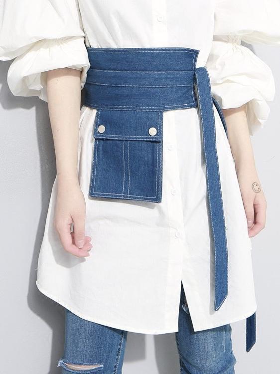 Denim Pocket Style Girdle Belt