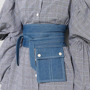 Denim Pocket Style Girdle Belt