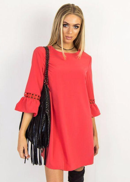 Candy-colored Lace Stitching Dress