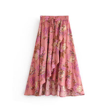 Load image into Gallery viewer, Retro Printed Bohemia Falbala Skirt Bottoms